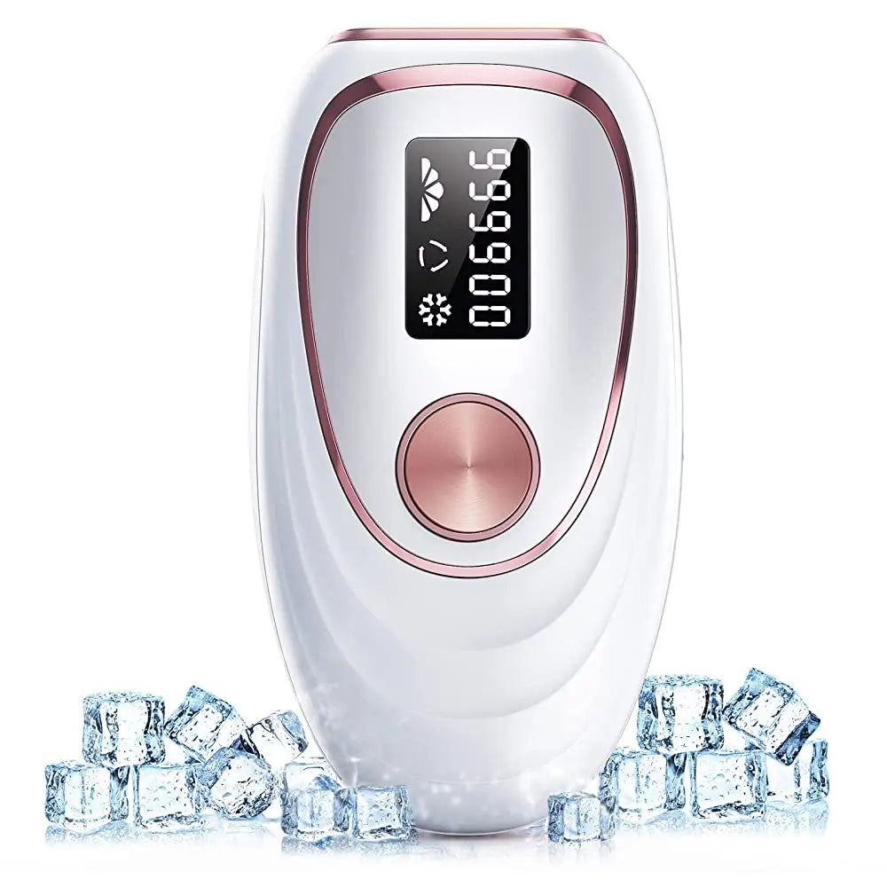 IPL Laser Hair Removal Epilator With Ice Colding 5 Levels 2 Modes 999900 Flashes Whole Body Treament at Home For Men Women